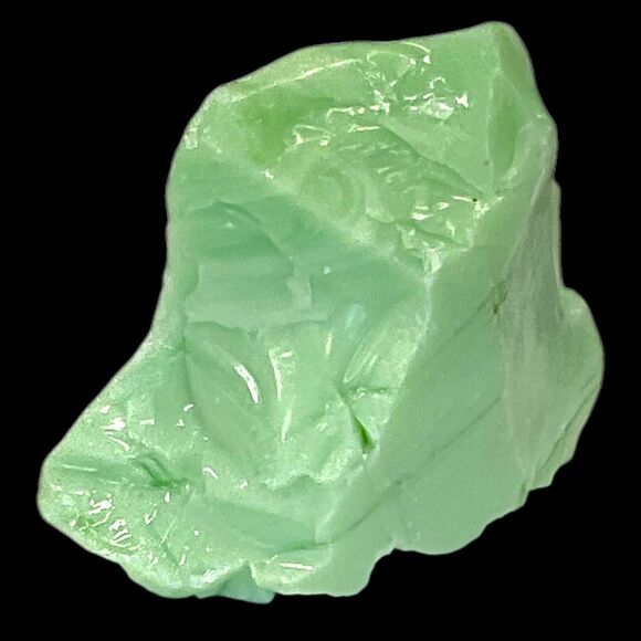 Lime Green Opaque Art Glass Cullet Glowing Manganese Slag Glass #5GX54 - Picture 5 of 7